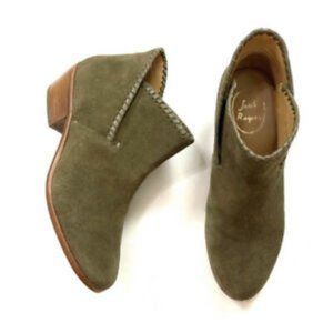 Jack Rodgers Sadie Forest Green Ankle Heeled Booties